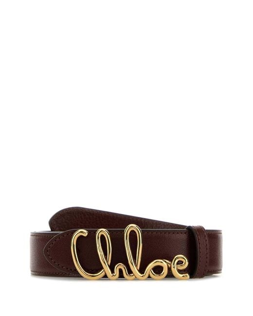 Chloé Brown Leather Belt