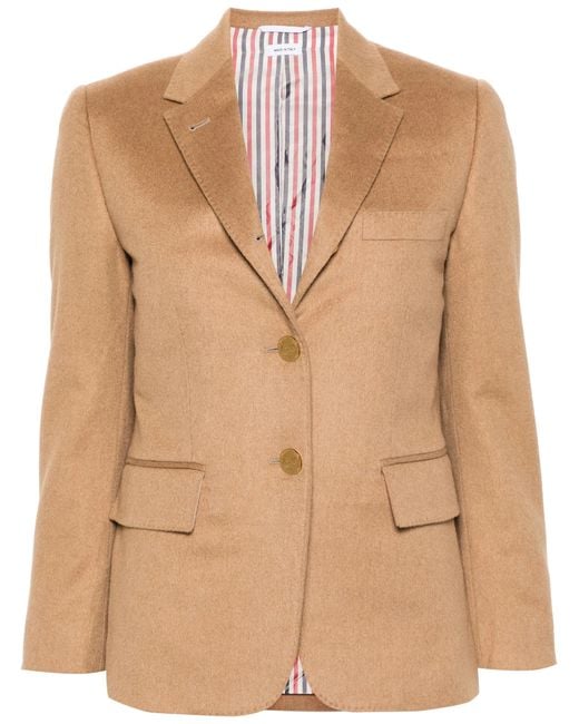 Thom Browne Natural Single Breasted Blazer