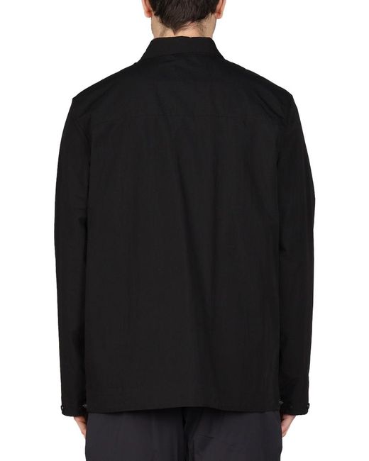 Monobi Black Cotton And Nylon Jacket