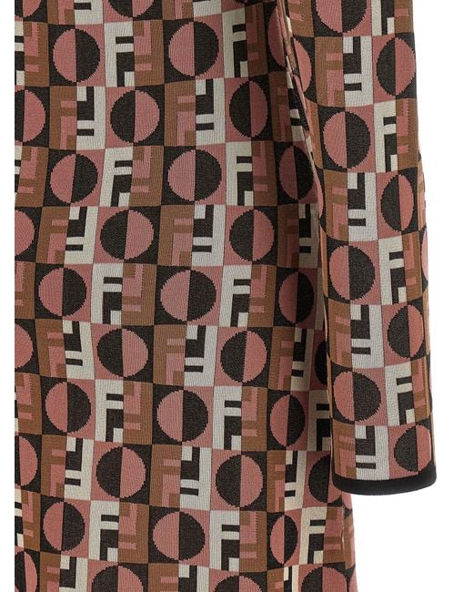 Fendi ' Optical' Jurk in het Multicolor