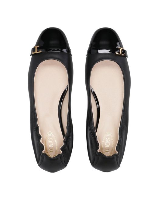 Tod's Black Flat Shoes