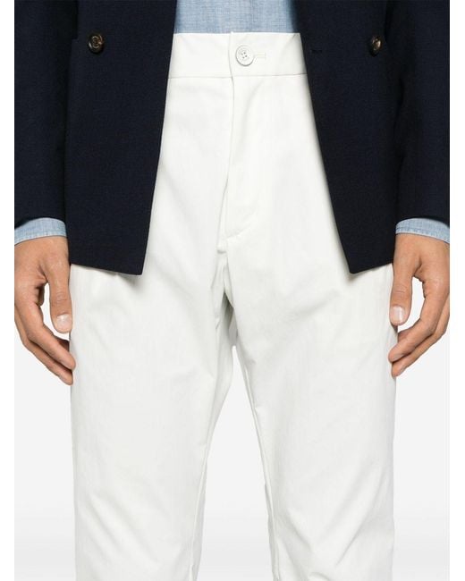 Herno White Cotton Trousers for men