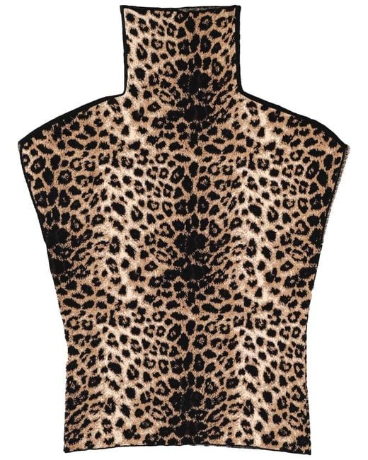 Circus Hotel Black Animal Print Top