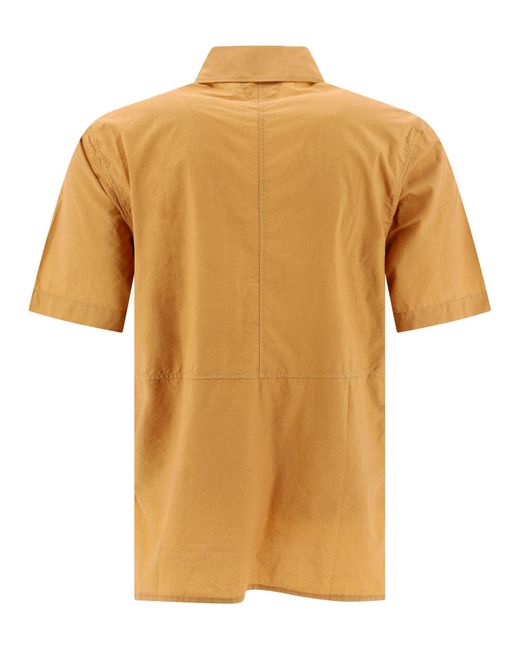C.P. Camisa poplin de la compañía con bolsillos C P Company de hombre de color Yellow