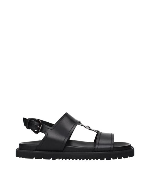 Versace Black Leather Sandals