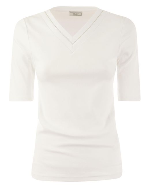 Peserico White T -Shirt Bianco