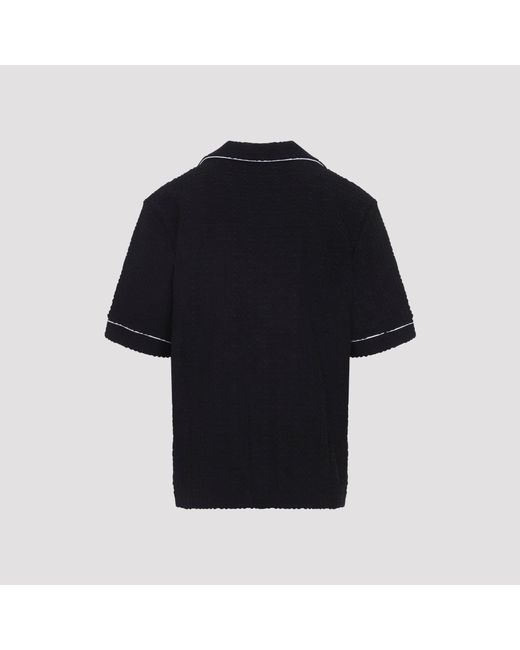 Casablanca Black Towelling Monogram Shirt for men