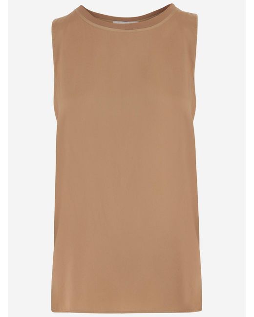 Q-WINS Brown Sleeveless Top