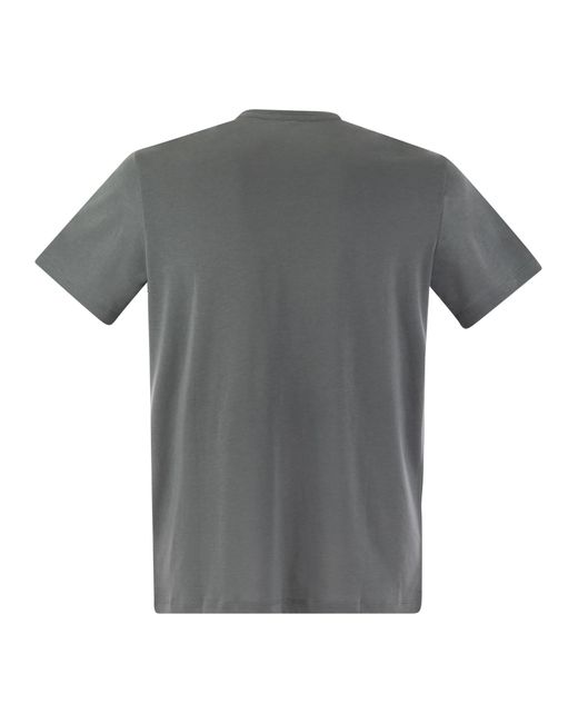 Majestuosa camiseta de manga corta en Lyocell y algodón Majestic de color Gray