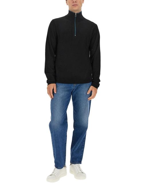 Paul Smith Black Jersey With Logo for men