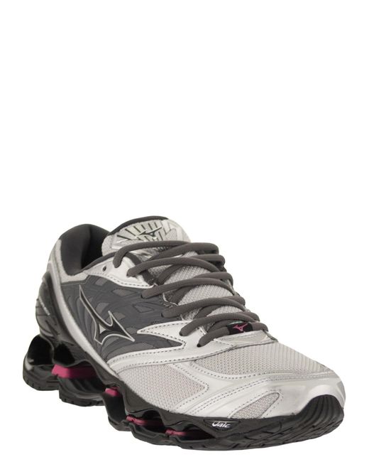 Mizuno White Technical Mesh Trainers With A Cushioned Sole