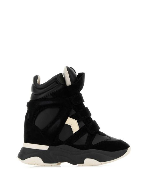 Isabel Marant Black Suede And Leather Balskee Sneakers