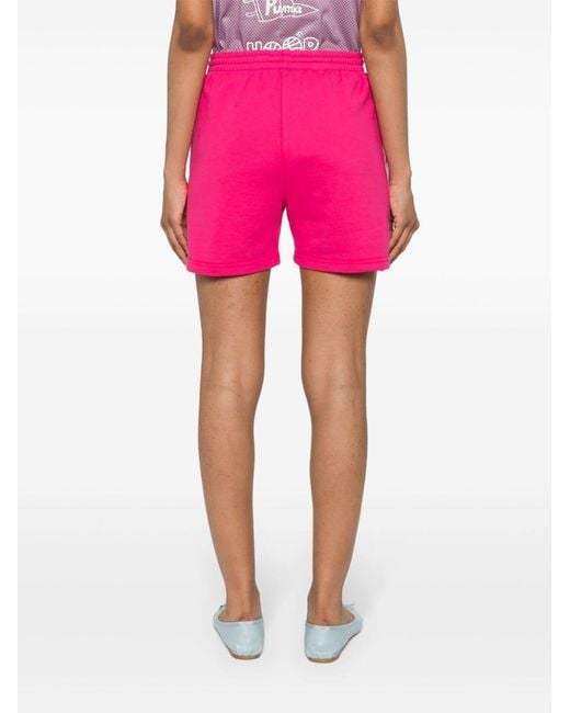 P.A.R.O.S.H. Pink Striped Jersey Shorts