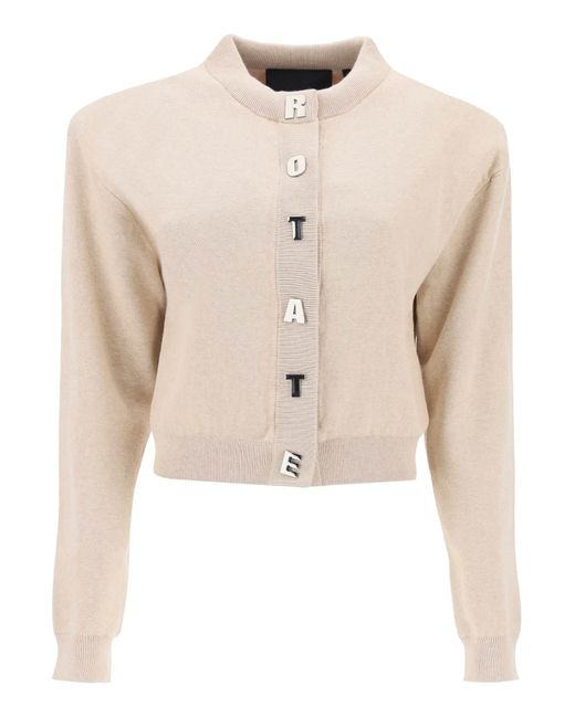 Cardigan Strutturato In Maglia di ROTATE BIRGER CHRISTENSEN in Natural