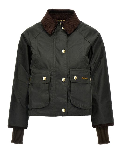 Barbour 'bijgesneden Beadnell' Jas in het Black
