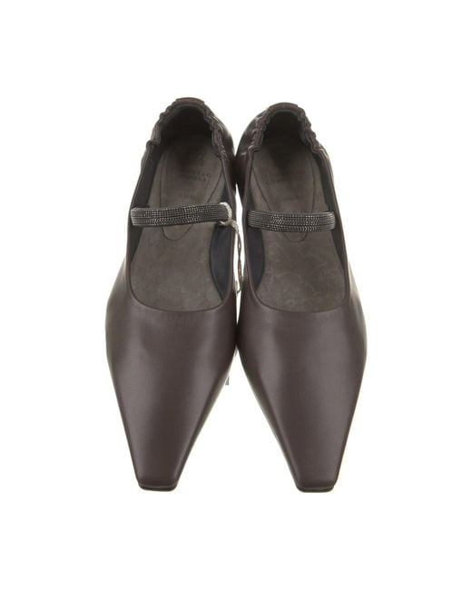 Brunello Cucinelli Brown Ballerinas
