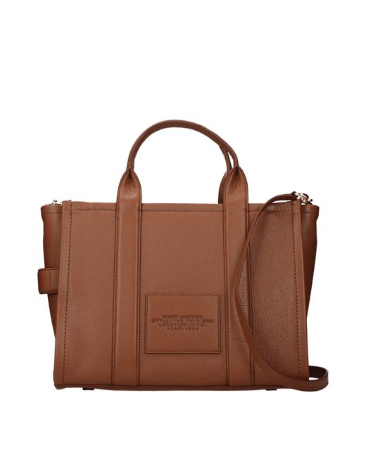 Marc Jacobs Brown Lederne mittelgroße tote tasche,argan oil 212 leder tote tasche