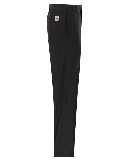 Carhartt Black Chino Trousers With Logo