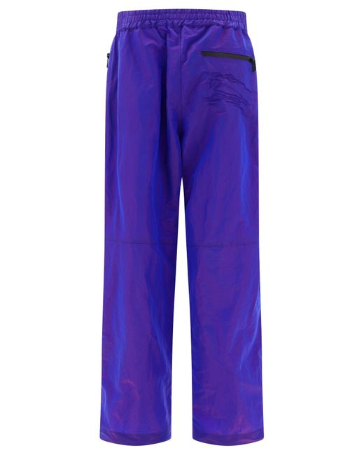 Pantaloni luccicanti di di Burberry in Blue da Uomo