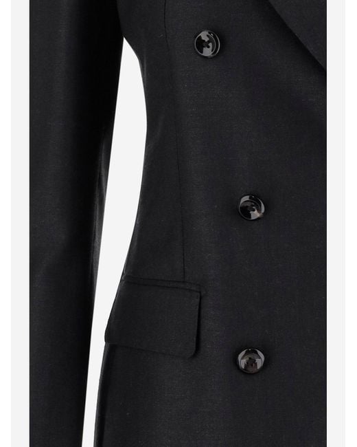 Tagliatore Black Wool And Silk Blend Jacket
