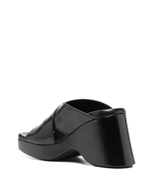 Alexander Wang Float Criss Cross Wedge Sandal in Black for