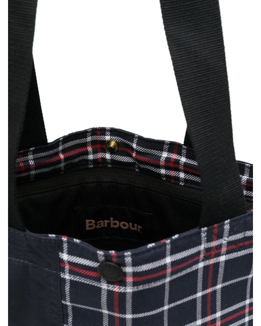 Barbour Black Transport Patchwork Tote Bag
