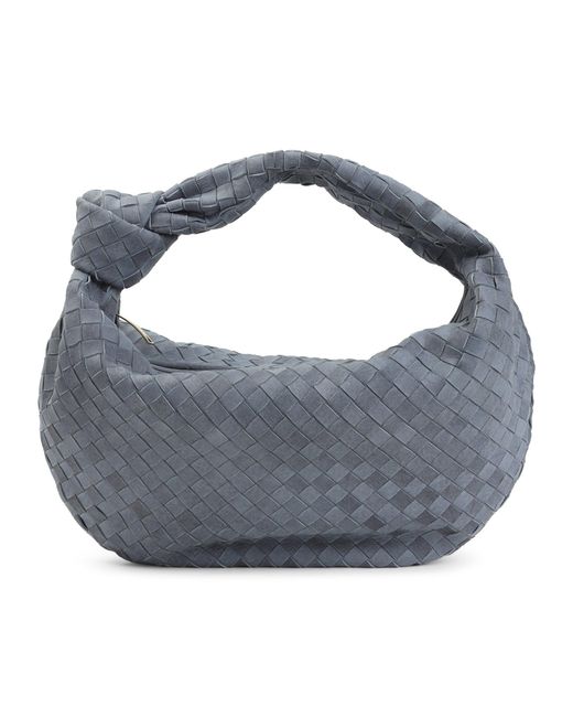 Bottega Veneta Blue Intrecciato Jodie 15 Handbag