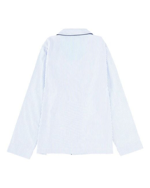 SPORTY&RICH Blue Pajama Shirt