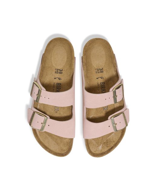 Birkenstock Pink Ciabatta Arizona Suede Leather Light Calzata S
