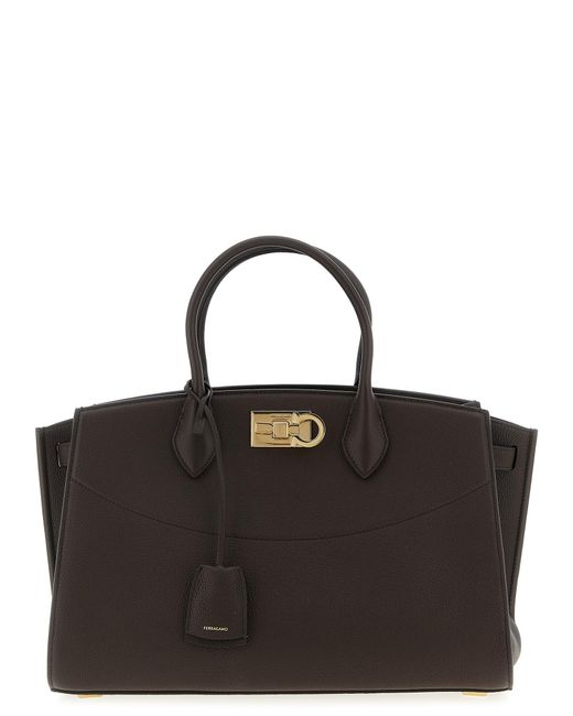New Studio Soft (L) Borse A Mano Marrone-Donna di Ferragamo in Black