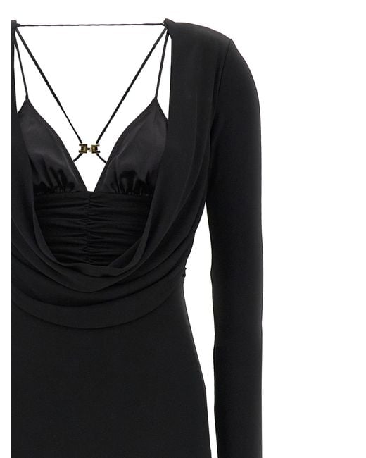 Elisabetta Franchi 'rode Loper' Jurk in het Black
