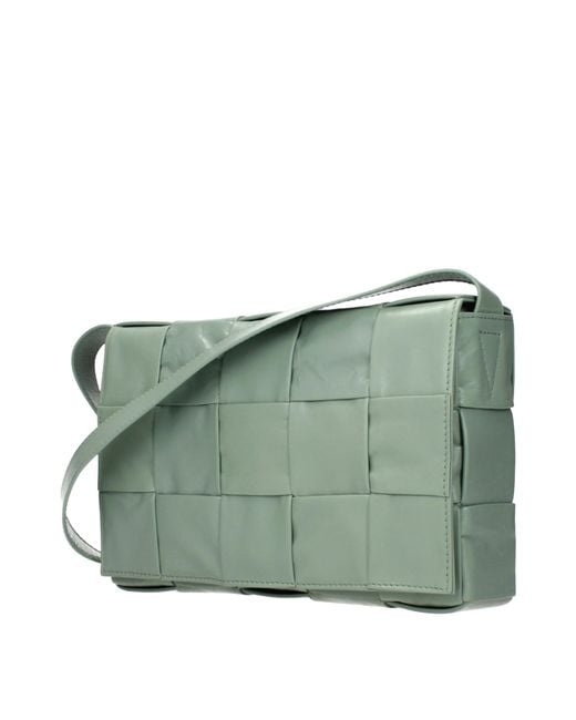 Bottega Veneta Green Cassette Crossbody Bags/Sage Leather