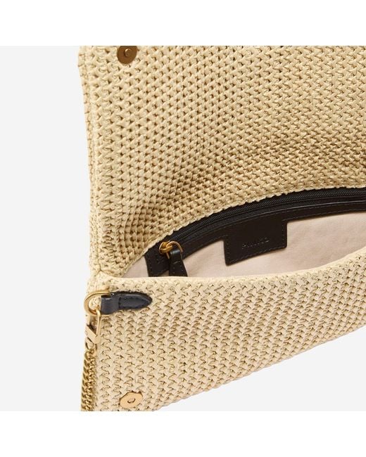 Pinko Natural Shoulder Bag Raffia