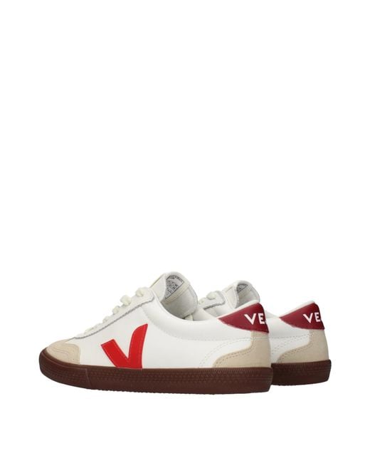 Veja Pink Sneakers Volley Leather/Bordeaux