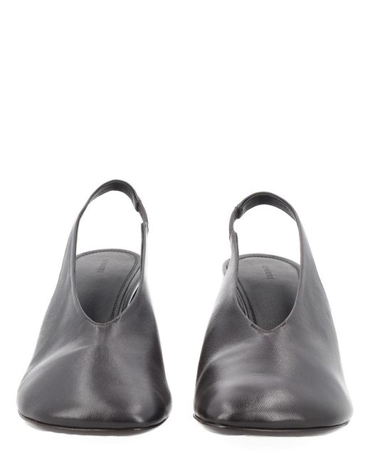 Lemaire Gray Glove Slingback Pumps 80 Mm Heel