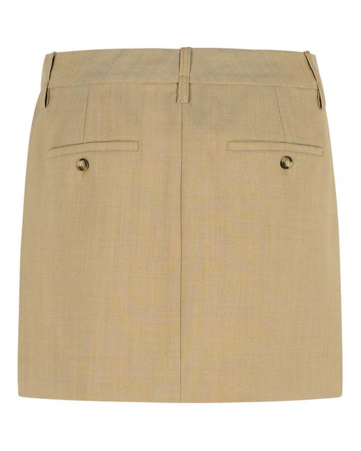 Sportmax Natural Fify' Virgin Wool Miniskirt