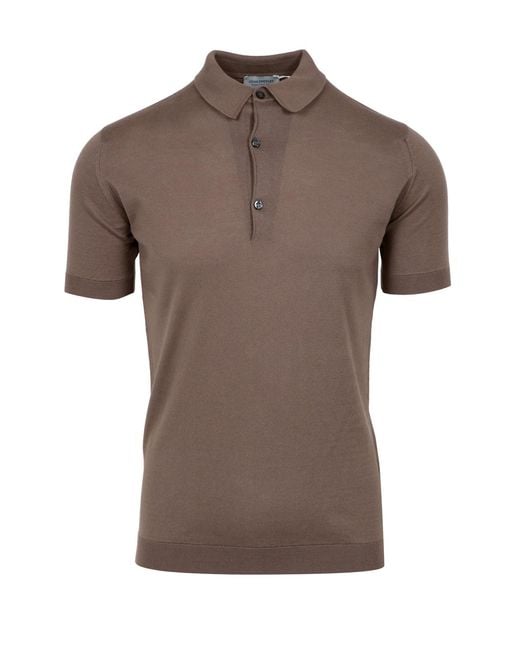 John Smedley Brown T Shirts And Polos