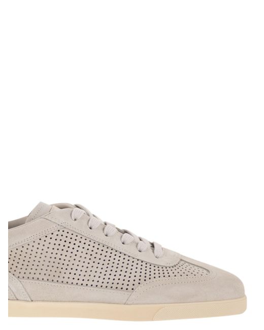 Kiton Multicolor Perforated Calfskin Sneakers for men