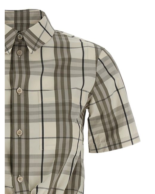 Burberry White Cropped Shirt