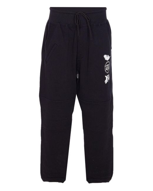 Y-3 Graphic Logo Joggers With Drawstring Closure in Blue für Herren