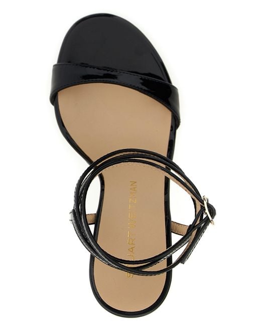 Stuart Weitzman Black 'Nudist Wrap' Sandalen