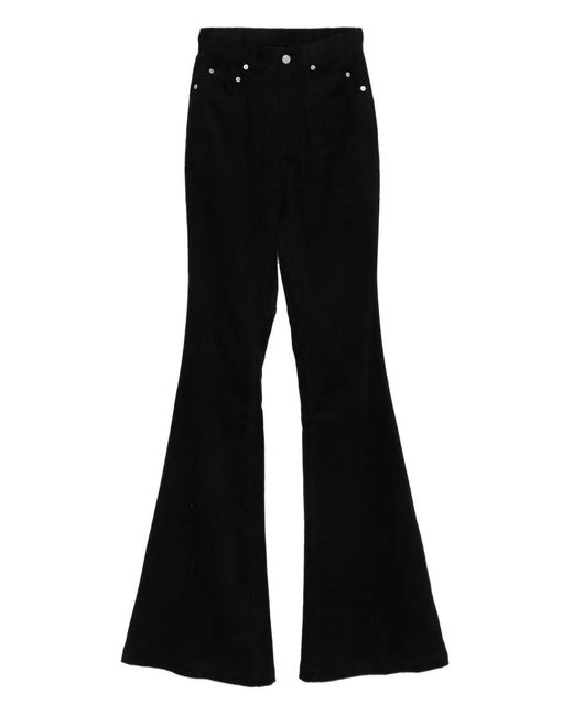 Rick Owens Flared Jeans in het Black