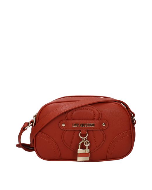 Love Moschino Red Liebe Moschino -Umhängetaschen Frauen Polyurethan Orange/Rugine