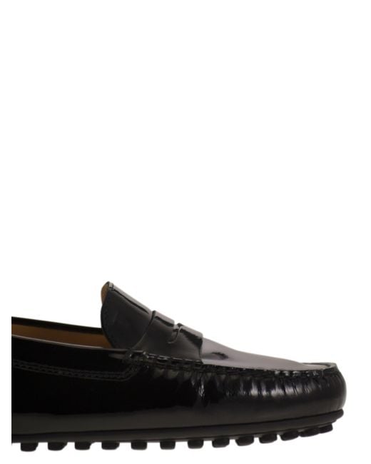 Tod's Black City Gommino Moccasin