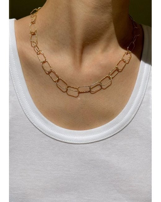 Hermina Athens Metallic Oval Statement Chain