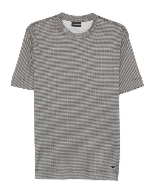 Emporio Armani Gray Cotton Blend T-Shirt for men