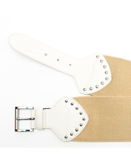 Prada Natural Buckled Waist Belt