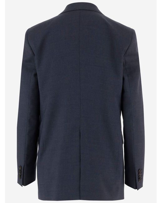 Tagliatore Blue Stretch Wool Jacket