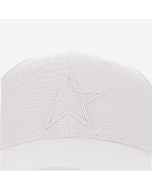 Golden Goose Deluxe Brand White Cotton Baseball Cap With Logo