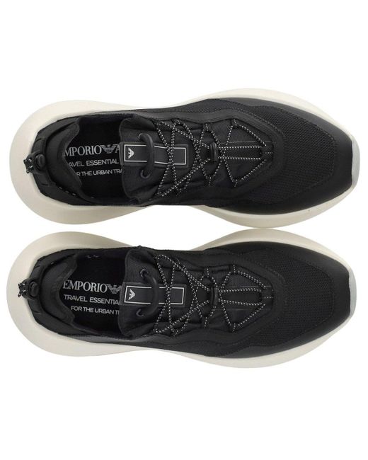 Emporio Armani Black Travel Essential Sneaker for men